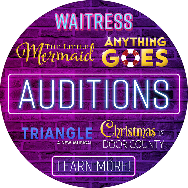 Graphic that reads Auditions. Learn more.