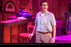 Eli Nicholas in Sh-Boom! Life Could Be a Dream at Broadway Rose Theatre Company, April 4 - 28, 2024. Photo by Fletcher Wold.