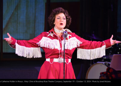 Sara Catherine Holder in Always...Patsy Cline at Broadway Rose Theatre Company, September 19 - October 13, 2024. Photo by Jared McLean.