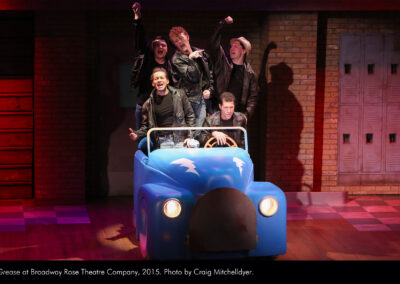 Grease at Broadway Rose Theatre Company, 2015. Photo by Craig Mitchelldyer.